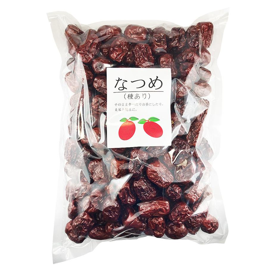 なつめ ドライフルーツ 業務用1kg 赤棗  たいそう 大紅ナツメ 乾燥なつめ茶 薬膳料理 中華食材 乾燥果実 種あり赤なつめ乾燥 無添加 砂糖無し大泡棗