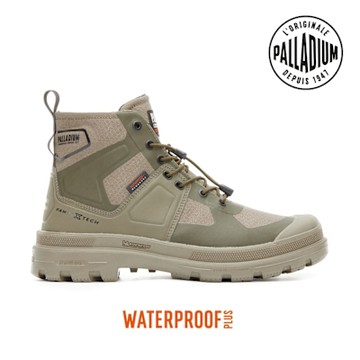 PALLADIUM PAMPA TECH EXP WP+快穿米其林科技聯名橘標防水靴-中性-墨綠/黑