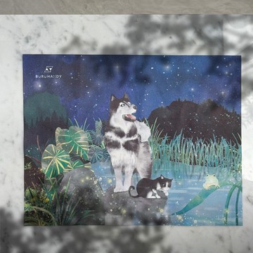 布嚕得-和你一起賞星空-加厚款防塵擦拭布(38x30cm)