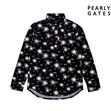 【ṔEARLY GATES】男款黑色活力設計高彈性舒適多場合棉材質長袖POLO衫 JGU21101