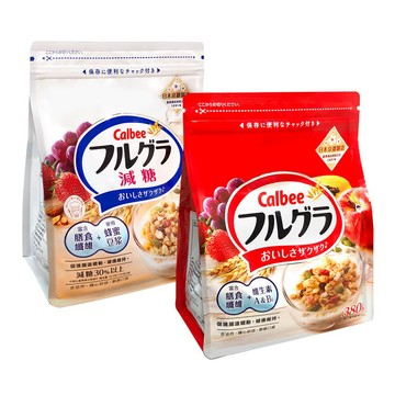 【蝦皮直營】日本Calbee卡樂比 麥片 富果樂水果麥片/減糖水果麥片 日本零食 早餐吃麥片 穀物 沖泡