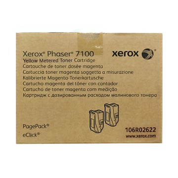 FUJIFILM 原廠雙包裝黃色碳粉匣 106R02622 適用 Phaser 7100