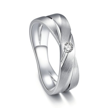 KOR蔻兒鑽石 幸福藤 鑽石白鋼 男戒