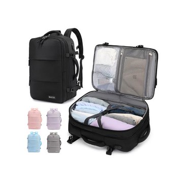 新款多功能電腦背包男女雙肩包防水行李包大容量商務登機旅行箱包