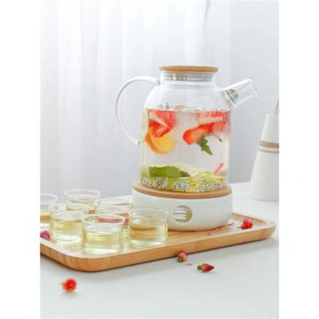 耐熱加厚防爆大容量耐高溫玻璃茶壺花茶壺涼水壺明火直燒水壺1.8L