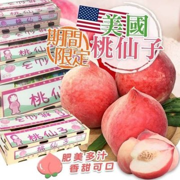 【天天果園】美國桃仙子水蜜桃特大顆原箱4.5kg(約15-16入)