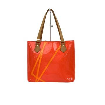 louis vuitton紅色漆皮手提托特包