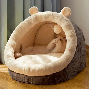 貓窩冬季保暖四季通用封閉式房子型床墊屋別墅狗狗窩寵物貓咪用品
