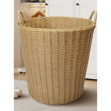 臟衣籃衣服玩具收納筐籃子洗衣簍衣物桶仿藤編大號筐輕奢家用浴室