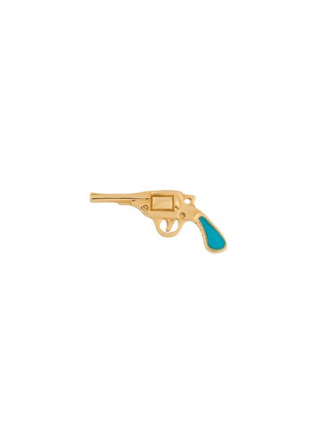True Rocks - pistol stud earrings - women - Gold Plated Sterling Silver - One Size
