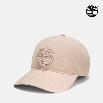 Timberland 男款淺米色刺繡LOGO棒球帽|A66BA221