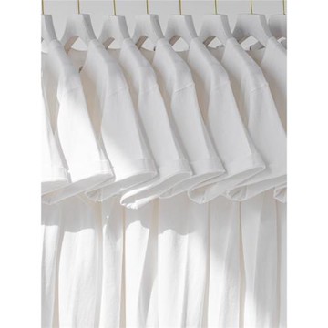 美式300克高品質重磅純色不透短袖t恤男寬松休閑打底衫上衣女夏