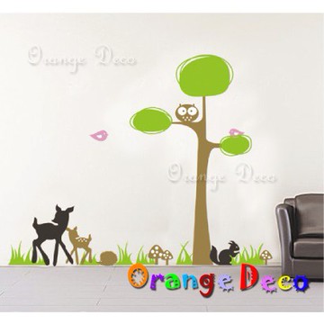 【橘果設計】小鹿斑比 壁貼 牆貼 壁紙 DIY組合裝飾佈置