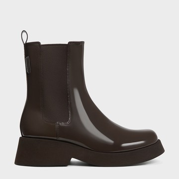 Giselle 漆面切爾西靴