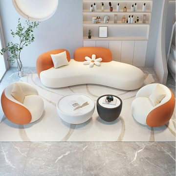 【台灣公司 可打統編】免運 沙發 創意沙發 弧形沙發創意異形服裝店美容院辦公休息區接待會客售樓處洽談沙發 可開發票 全館六折 工廠現貨直銷 新品特價 c9241