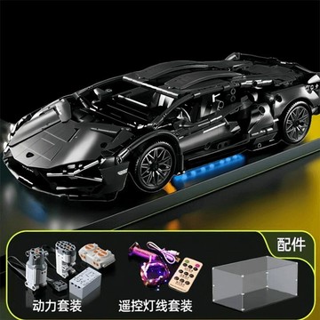 臺灣出貨🔥 積木汽車 積木小汽車 兼容樂高蘭博基尼黑牛跑車模型拚裝兒童積木汽車玩具男孩禮物 積木跑車