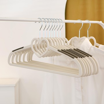 White Rabbit Lovely 設計款防滑衣架  白色 + 灰色  1組