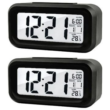 懶人鬧鐘 寬10cm 高5.5cm 厚2.6cm ABS材質  黑色