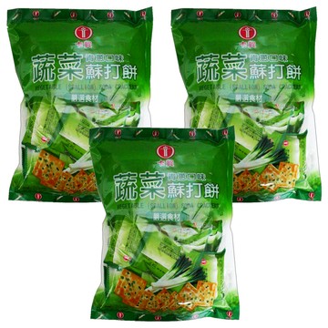 卡賀 蔬菜蘇打餅乾 青蔥口味  320g  3袋