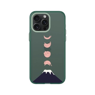 iPhone 15 Pro Max Clear 憂墨綠 - ilovedoodle (Lim Heng Swee) - Cat Landscape - 月光倒影