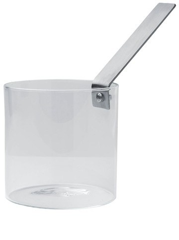 knindustrie - The Kettle glass milk boiler - unisex - glass - One Size - Silver