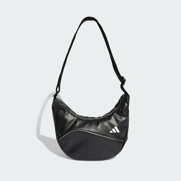 Adidas Gl Pouch JX4030 女 側背包 肩背 斜背 黑 半月包 金屬感 防撕裂