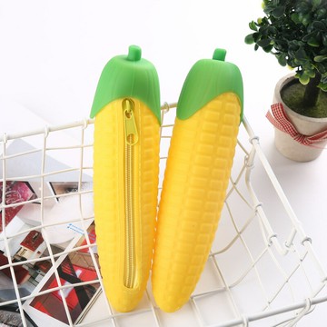 玉米造型筆袋 創意個性大容量多功能筆袋 學生文具異形仿收納袋