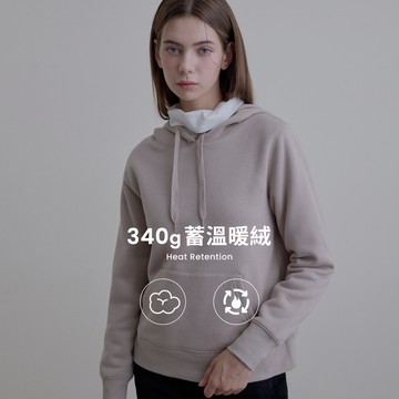 GIORDANO 女裝素色加絨連帽上衣(多色任選)