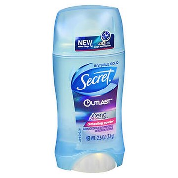 Secret Outlast AntiPerspirant Deodorant Invisible Solid Protecting Powder 2.6 Oz by Secret