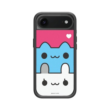 iPhone Air Mod NX -邊框背蓋組合 (相機按鈕) 黑 - 貓貓蟲咖波 Bugcat Capoo - 咖波兔兔疊疊樂