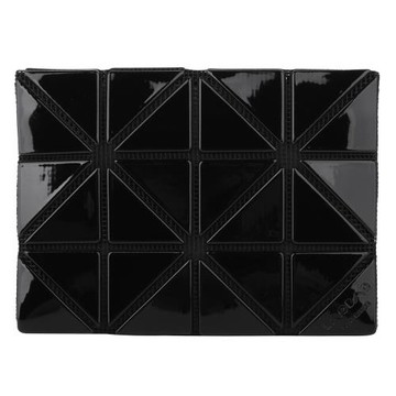 ISSEY MIYAKE 三宅一生  BAOBAO-幾何方格3x4名片夾(亮黑)