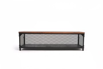 工業風鐵網造型收納長椅