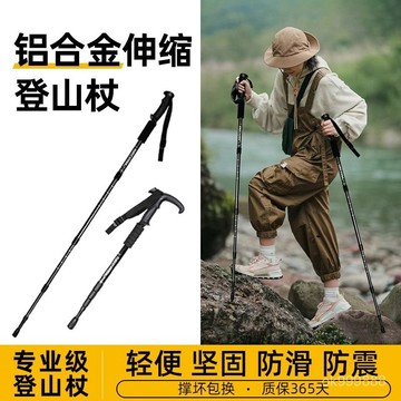 【臺灣出貨】登山杖 五節鋁閤金EVA排汗手把 手杖 拐杖 健走杖 折疊登山杖 折疊登山杖 伸縮登山杖 UDZ2