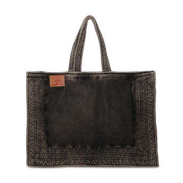 Y/project - Vintage Black Denim Maxi Wire Cabas Tote Bag