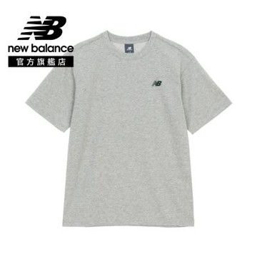 【New Balance】Logo標語短袖上衣_男性_灰色_MT61E14RGHM