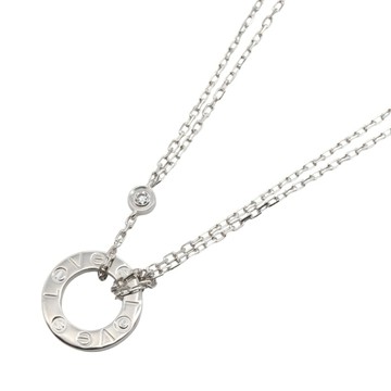 Cartier 卡地亞 18K白金 鑽石 Love 項鍊 【二手名牌BRAND OFF】