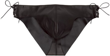 Ludovic de Saint Sernin 黑色 Side Laced Leather 三角内裤