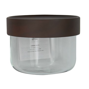 TAIWANGLASS 台灣玻璃 相思木玻璃儲物罐 400ml  1個