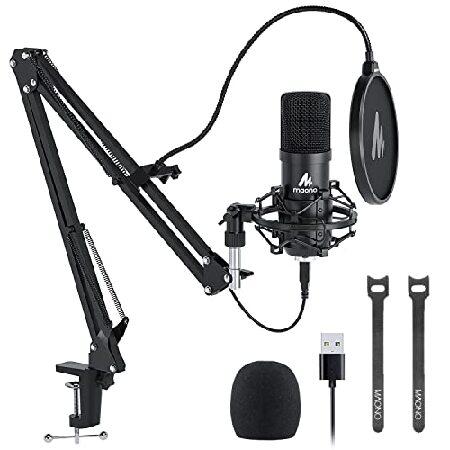 USB Microphone Kit 192KHZ 24BIT Plug ＆ Play MAONO AU-A04 USB Computer Cardioid Mic Podcast Condenser Microphone with Professional Sound Chipset for P