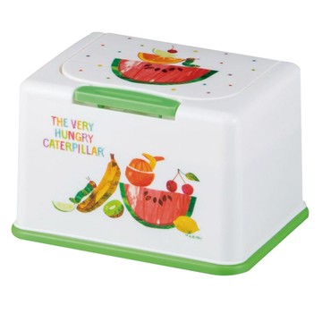 Skater 兒童口罩盒  好餓毛毛蟲 白色  1個