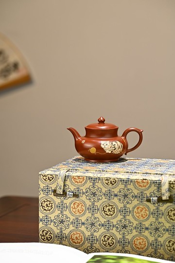 飲悅全手工 容量180cc朱泥作品豐潤俊美線條流暢流把