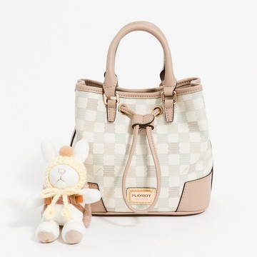PLAYBOY - 水桶包  Wool & Whimsy系列 - 卡其色