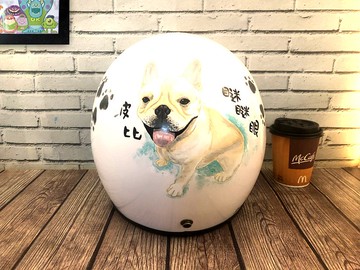 手繪瘋 手繪 狗狗 貓貓 安全帽 彩繪 紀念 禮物 生日 情人節