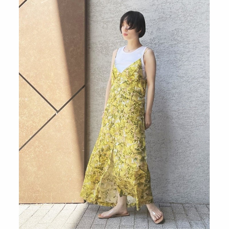 レディース エディット フォー ルル Baum Und Pferdgarten バウム ウンド ヘルガーデン プリントキャミワンピース イエロー 36 通販 Lineポイント最大1 0 Get Lineショッピング