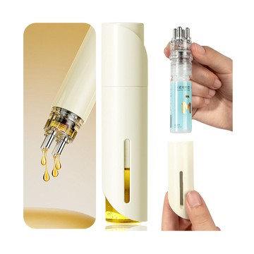 藥盒/切藥器 Homeco 便攜雙倉頭皮上藥器 家用頭皮按摩器(導液梳 頭療神器 滾珠上液  精油頭療梳 髮液塗抹器)