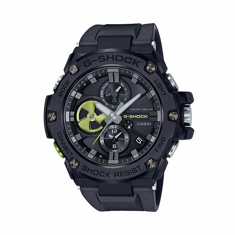 G-SHOCK Gショック CASIO カシオ タフソーラー GST-B100B-1A3JF G-STEEL Gスチール アナログ メンズ 腕時計  国内正規品 黒 ブラック 緑 グリーン ウレタン | LINEショッピング