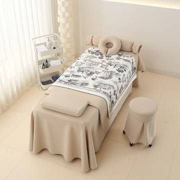 美容床罩四件套高檔美容院專用床罩皮膚管理按摩理療洗頭床罩床套
