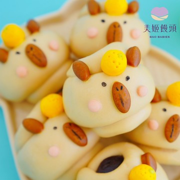 美姬饅頭 - 水豚君造型鮮乳黑糖麻糬捲