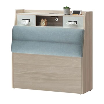 文創集 范巴3.5尺單人耐磨皮革床頭箱(不含床底＋不含床墊)-110x33x112cm免組