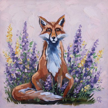 福克斯绘画苗圃原始艺术动物艺术品农场墙壁装饰